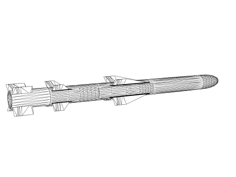 Korean anti-ship missile Haeseong Model 3D