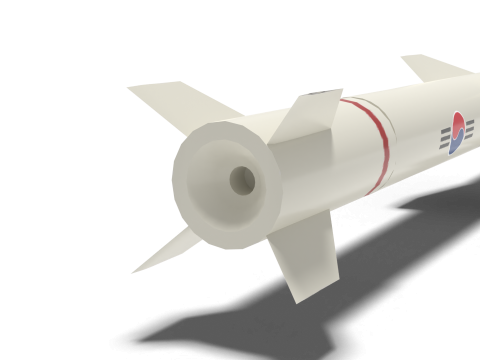 Korean anti-ship missile Haeseong2 3D Modell