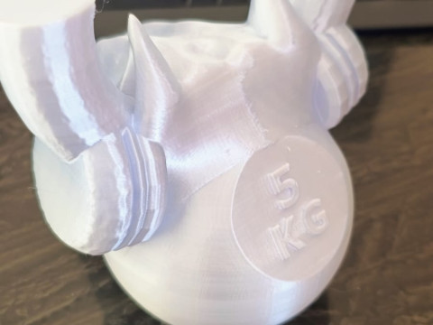 Kettlebell pitbull 5kg - Concrete or cement Model Cetak 3D