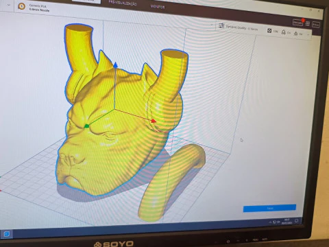 Kettlebell pitbull 5kg - Concrete or cement 3D Print Model