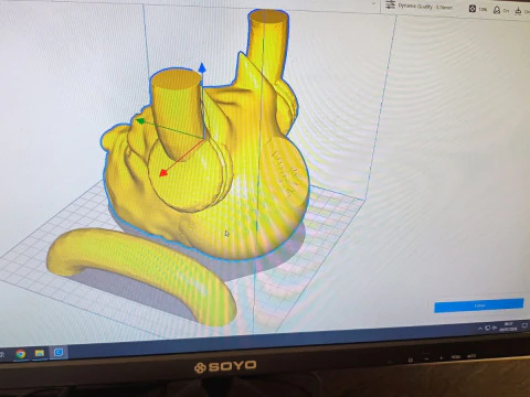 Kettlebell pitbull 5kg - Concrete or cement 3D Print Model