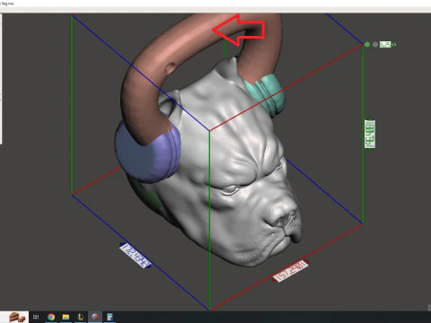 Kettlebell pitbull 5kg - Concrete or cement 3D Print Model