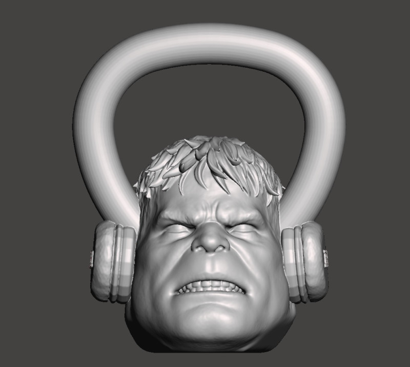 Kettlebell Hulk 10kg - Concrete or cement 3D-Druckmodell .c4d .max .obj .3ds .fbx .stl .blend 