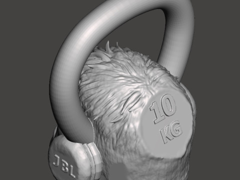 Kettlebell Hulk 10kg - Concrete or cement 3D-Druckmodell