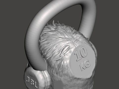 Kettlebell Hulk 10kg - Concrete or cement 3D Print Model