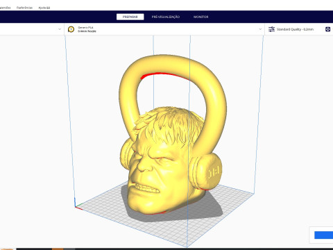 Kettlebell Hulk 10kg - Concrete or cement 3D-Druckmodell