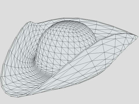 18th century Tricorne pirate hat low poly game ready 3D Model