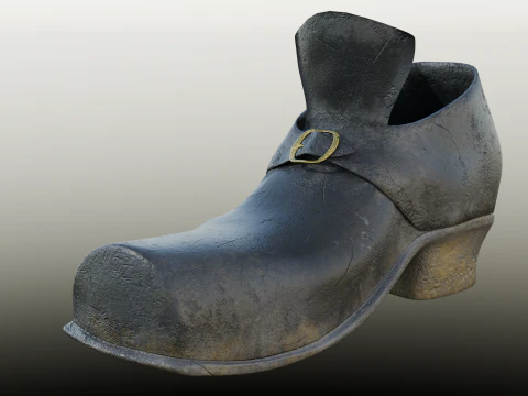 Skor sepatu militer Swedia abad ke-18 Model 3D