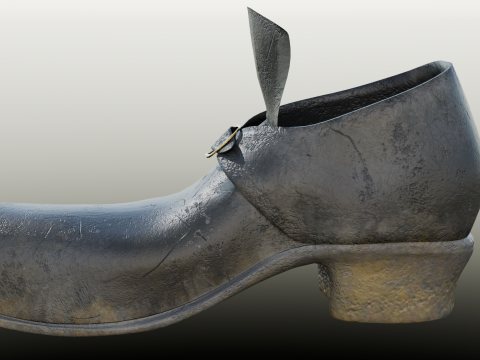 18th century Swedish military shoe skor Modelo 3D
