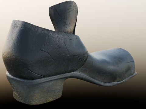 18th century Swedish military shoe skor Modelo 3D