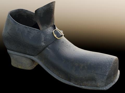 18th century Swedish military shoe skor Modelo 3D