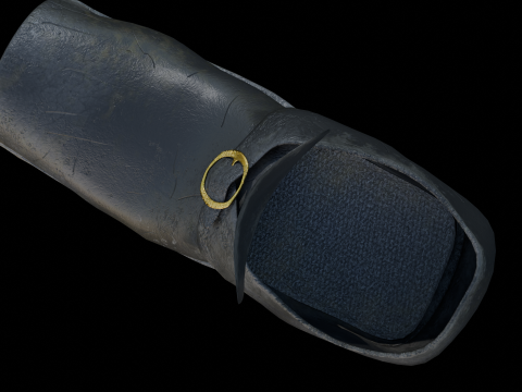 18th century Swedish military shoe skor Modelo 3D