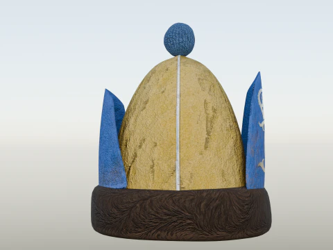 Swedish Grenadier Cap low poly game ready 3D Model