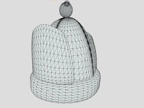 Swedish Grenadier Cap low poly game ready 3D Model