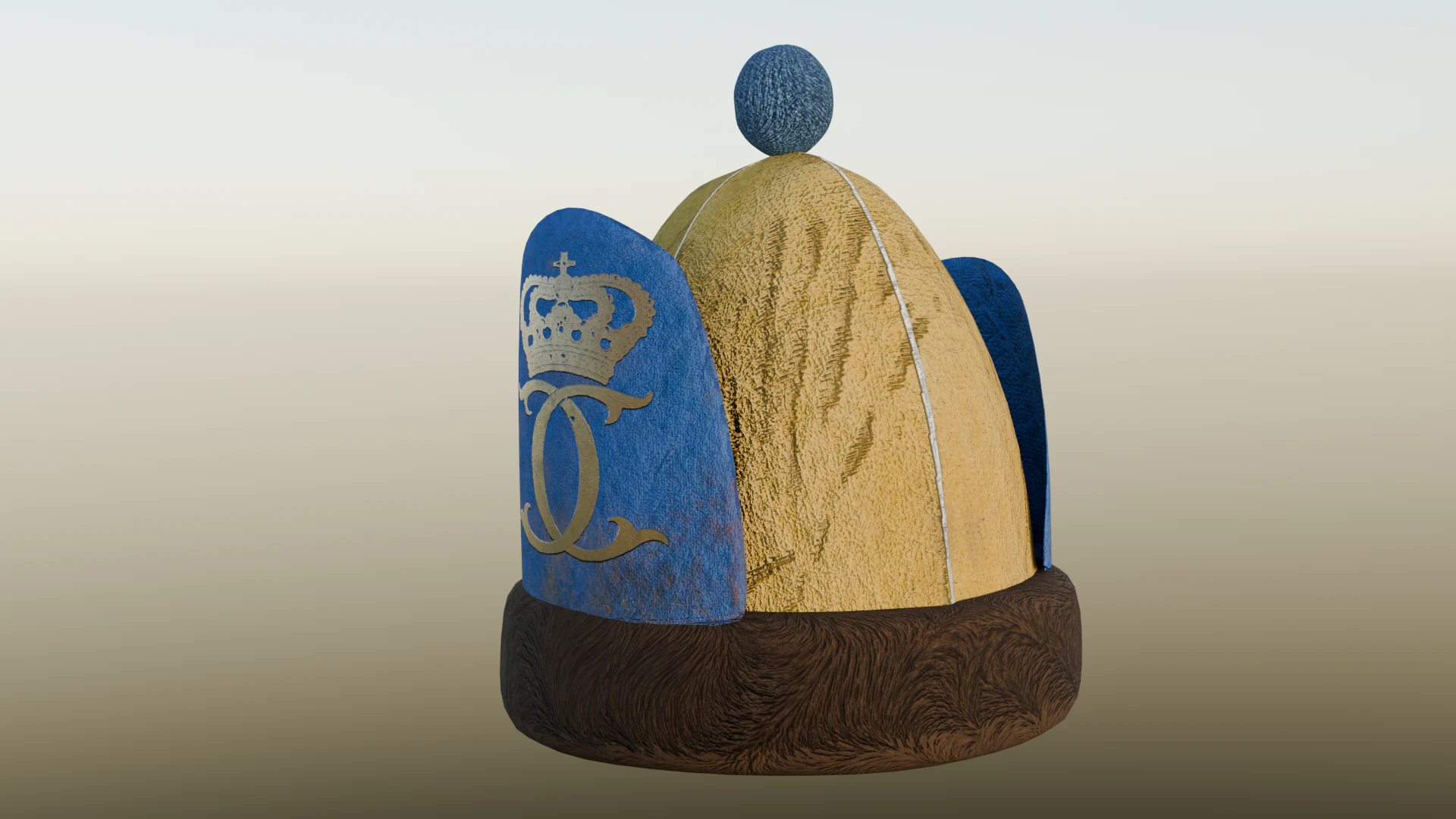 Swedish Grenadier Cap low poly game ready 3D Model .c4d .max .obj .3ds .fbx .stl .blend