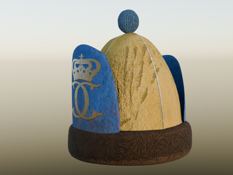 Swedish Grenadier Cap low poly game ready Modelo 3D