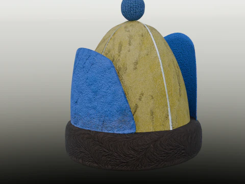 Swedish Grenadier Cap low poly game ready 3D Model