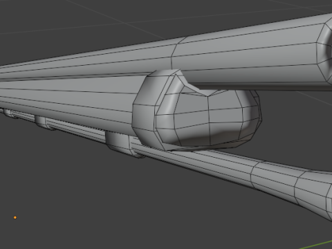 Swedish M1698 Flintlock Musket low poly 3Dモデル