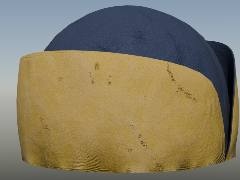 Swedish 18th century Karpus cap 3D Model