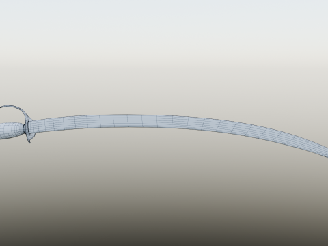 18th century French Grenadiers Cheval sword sabre 3D Model