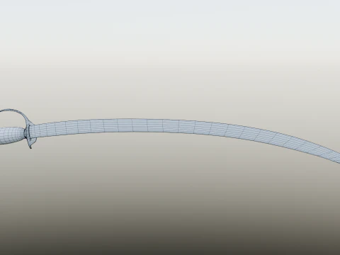 18th century French Grenadiers Cheval sword sabre 3D Model