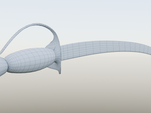 18th century French Grenadiers Cheval sword sabre 3D Model