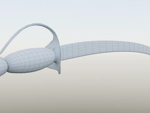 18th century French Grenadiers Cheval sword sabre 3D Model