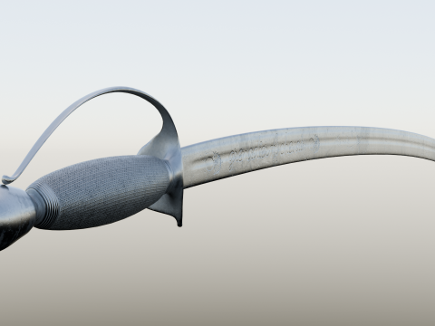 18th century French Grenadiers Cheval sword sabre 3Dモデル