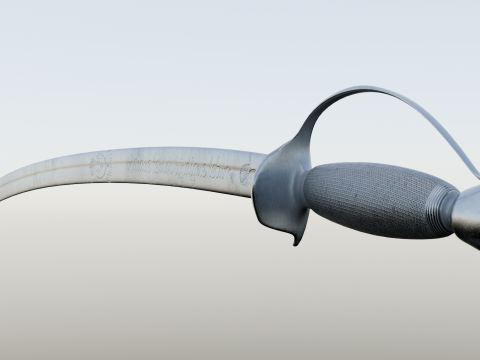 18th century French Grenadiers Cheval sword sabre 3D Model
