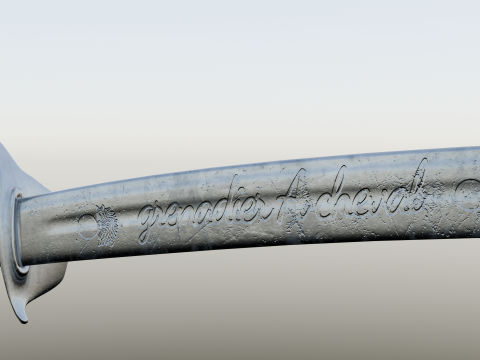 18th century French Grenadiers Cheval sword sabre 3D Model