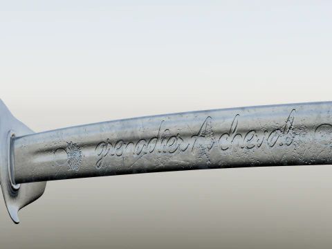 18th century French Grenadiers Cheval sword sabre 3D Model