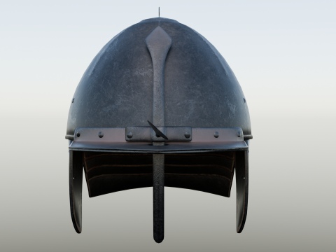 Lobster-tailed pot helmet pappenheimer Modello 3D