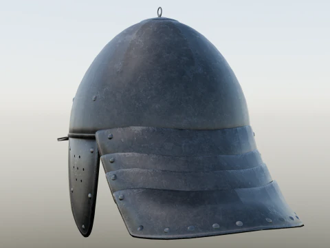 Lobster-tailed pot helmet pappenheimer 3D Model