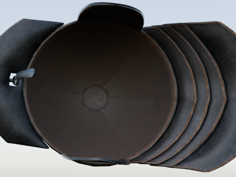 Lobster-tailed pot helmet pappenheimer 3D 模型