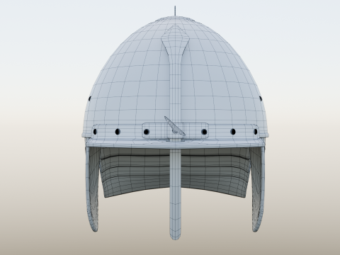 Lobster-tailed pot helmet pappenheimer 3D 模型