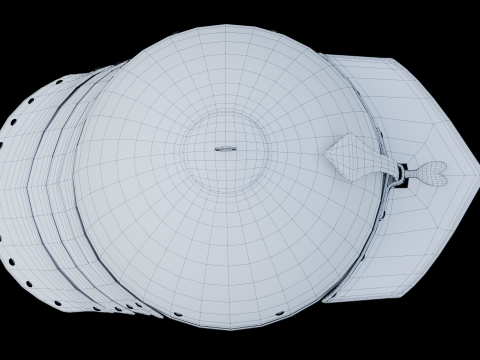 Lobster-tailed pot helmet pappenheimer 3D 模型