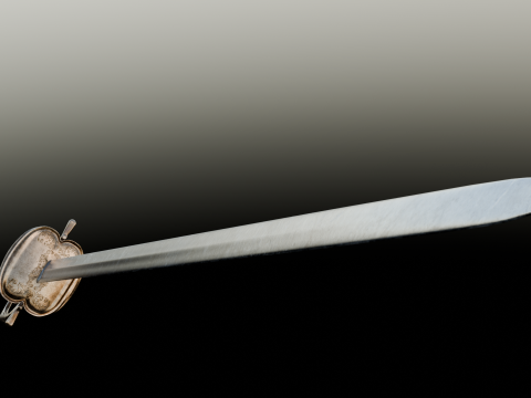Swedish 18th century Officers Rapier m-1700 game ready 3D Model