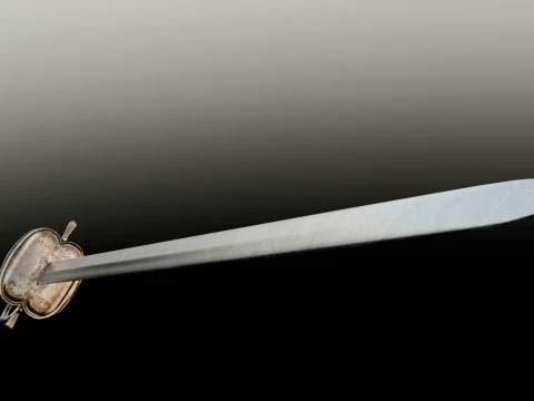 Zweedse 18e-eeuwse officieren Rapier m-1700, klaar voor spel 3D Model
