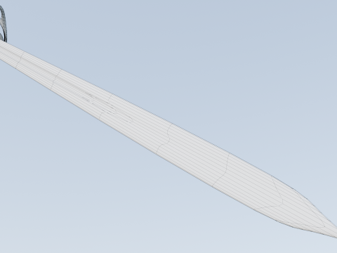 French strong cavalry sword 17th-18th century game ready 3D 모델