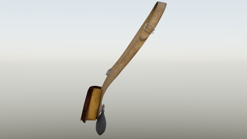 18th Century French Infantry Ammo Pouch Powder Flask Game Asset 3D Model .c4d .max .obj .3ds .fbx .stl .blend 