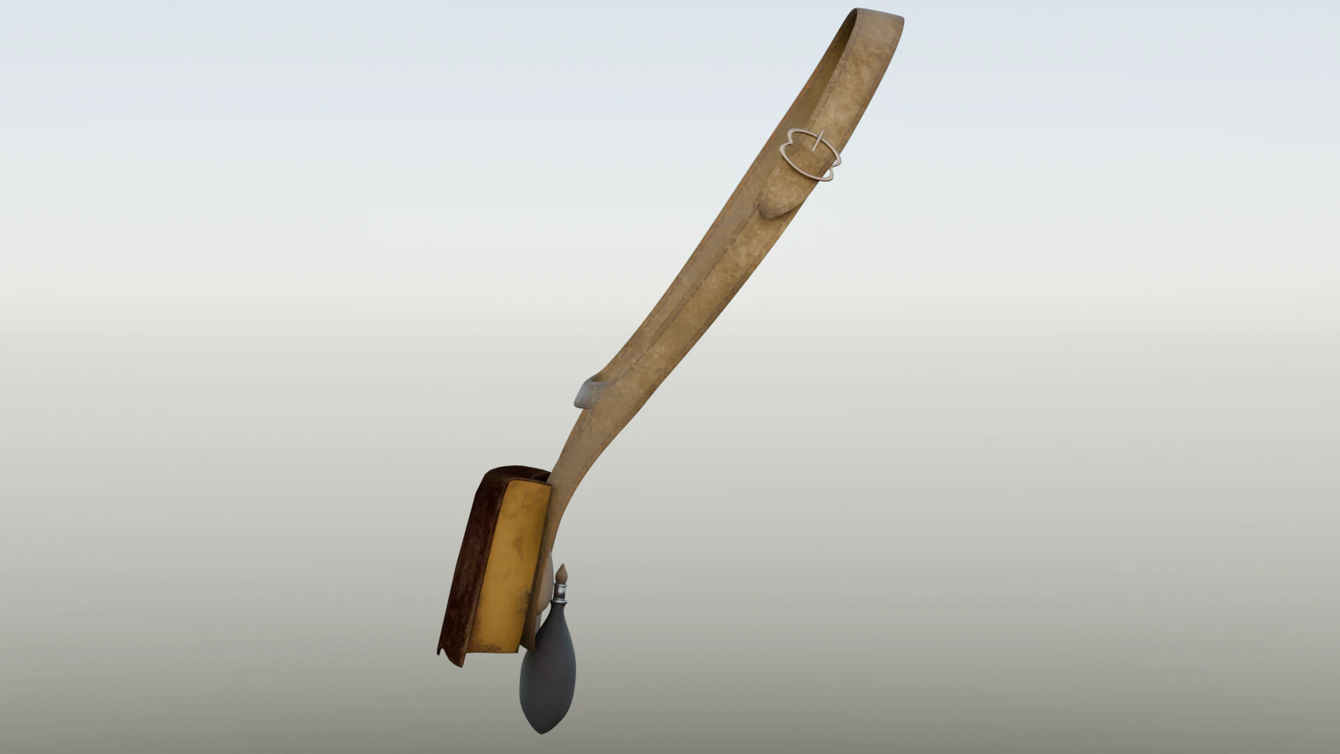 18th Century French Infantry Ammo Pouch Powder Flask Game Asset 3D Model .c4d .max .obj .3ds .fbx .stl .blend 