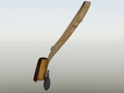 Підсумок для боєприпасів французької піхоти 18-го століття Порохівниця Ігровий актив 3D Модель