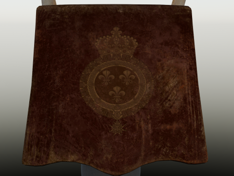 18th Century French Infantry Ammo Pouch Powder Flask Game Asset 3D Model
