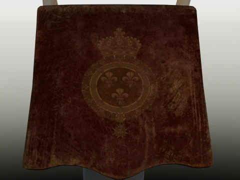 18th Century French Infantry Ammo Pouch Powder Flask Game Asset 3D Model