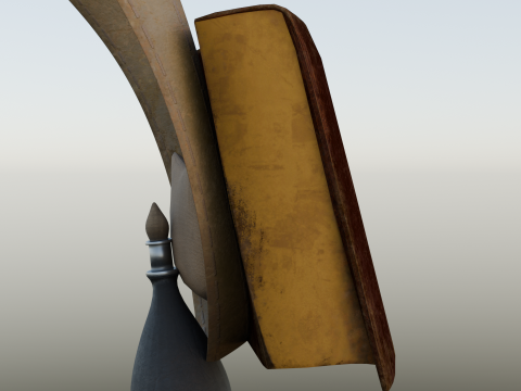 18th Century French Infantry Ammo Pouch Powder Flask Game Asset 3D Model