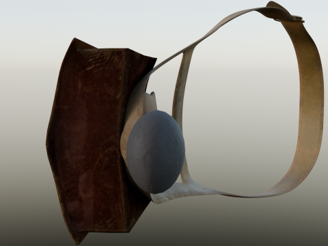 18th Century French Infantry Ammo Pouch Powder Flask Game Asset 3D Model