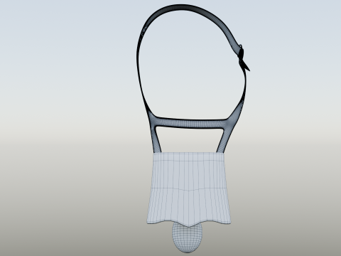 18th Century French Infantry Ammo Pouch Powder Flask Game Asset 3D Model