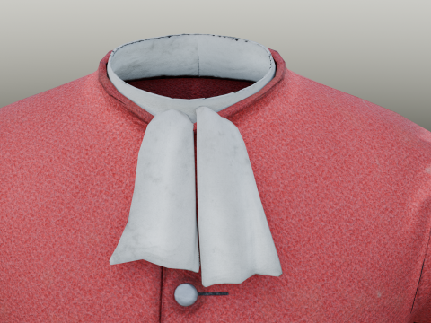 18th century British military red coat Model 3D