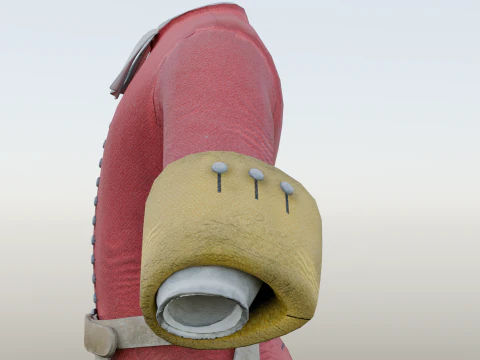 18वीं सदी का ब्रिटिश सैन्य लाल कोट 3D मॉडल