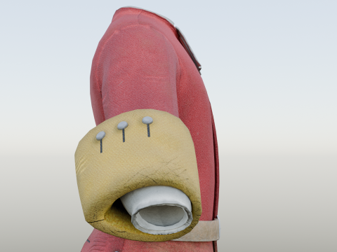 18th century British military red coat Model 3D